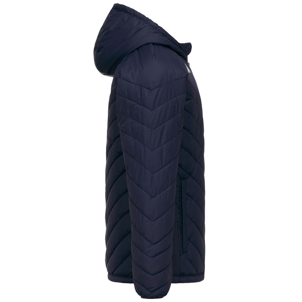 Blue Men's Slim Fit Padded Hooded Training Jacket 02