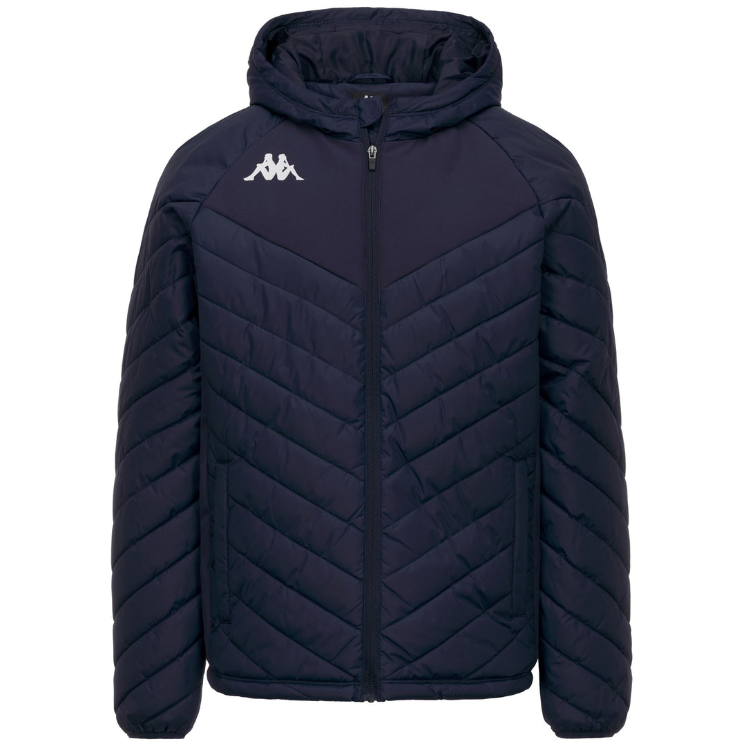 Blue Men's Slim Fit Padded Hooded Training Jacket 01