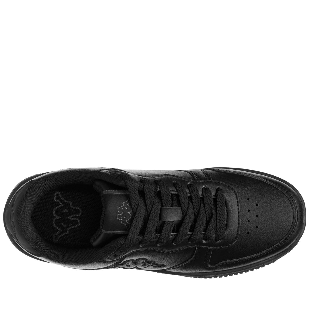 Zapatillas deportivas negras unisex de corte bajo para caminar con parte superior sintética. main