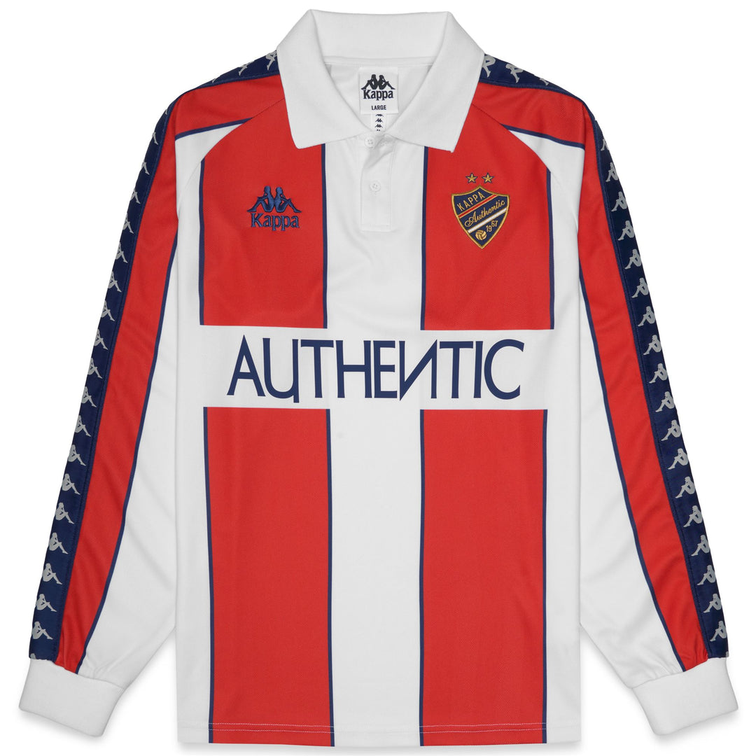 222 BANDA ONSER - Active Jerseys - Polo - Homme - White Natural-Red Md Coral main