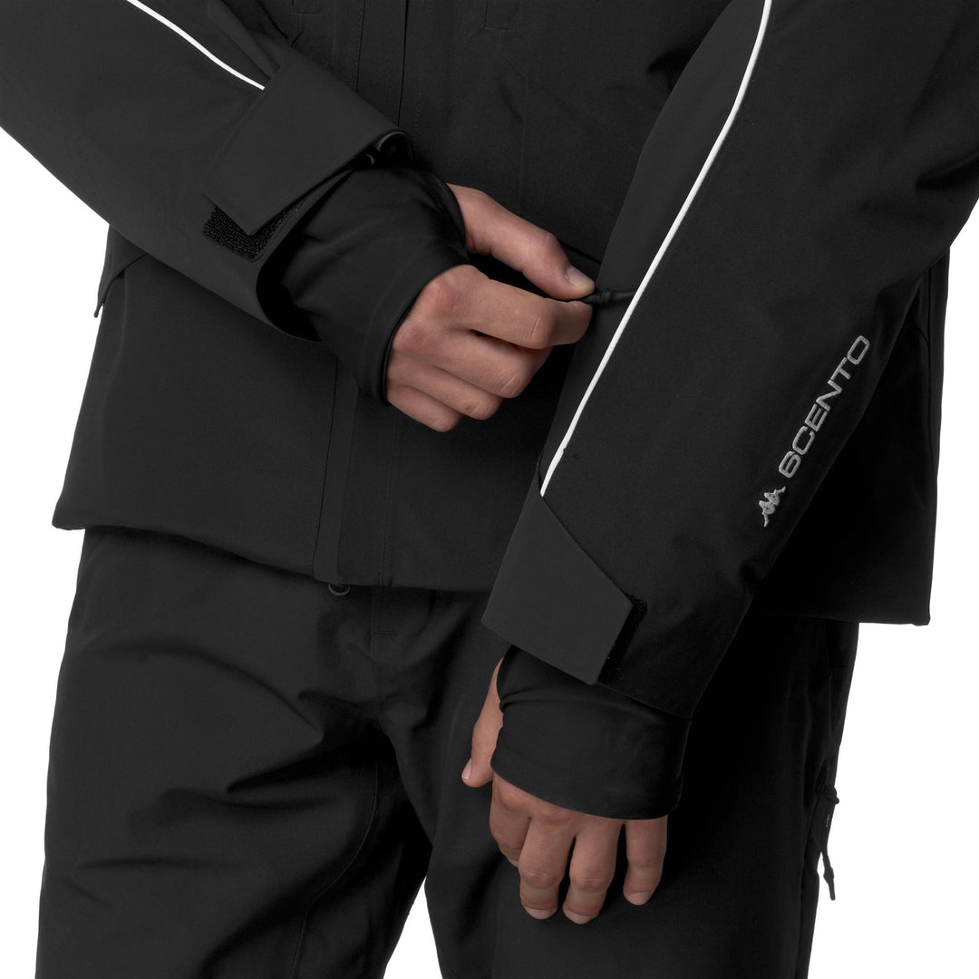 Men's Black Regular Fit Padded Ski Jacket with Waterproof Protection main
