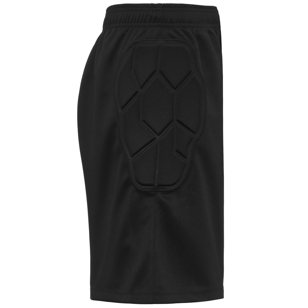 Pantalones cortos deportivos de portero negros para hombre con laterales acolchados 02