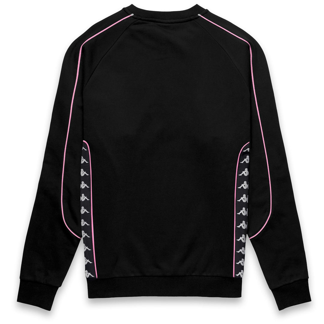 Black Men's Comfort Fit Sportswear Fleece Jumper with Mesh Inserts main