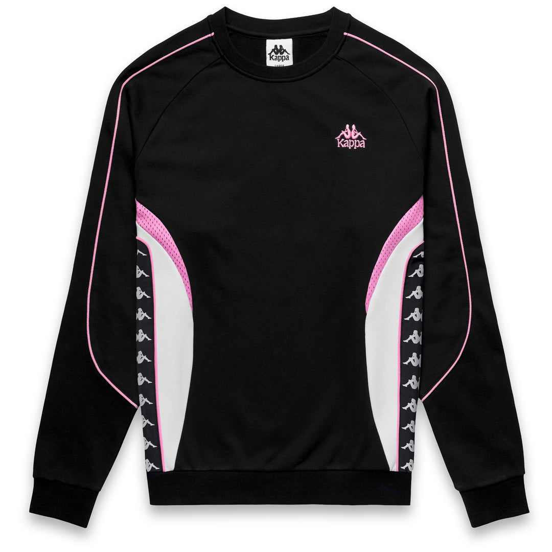 Black Men's Comfort Fit Sportswear Fleece Jumper with Mesh Inserts 01