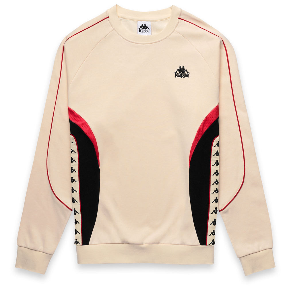 Beige Men's Comfort Fit Sportswear Jumper with Mesh Inserts 02