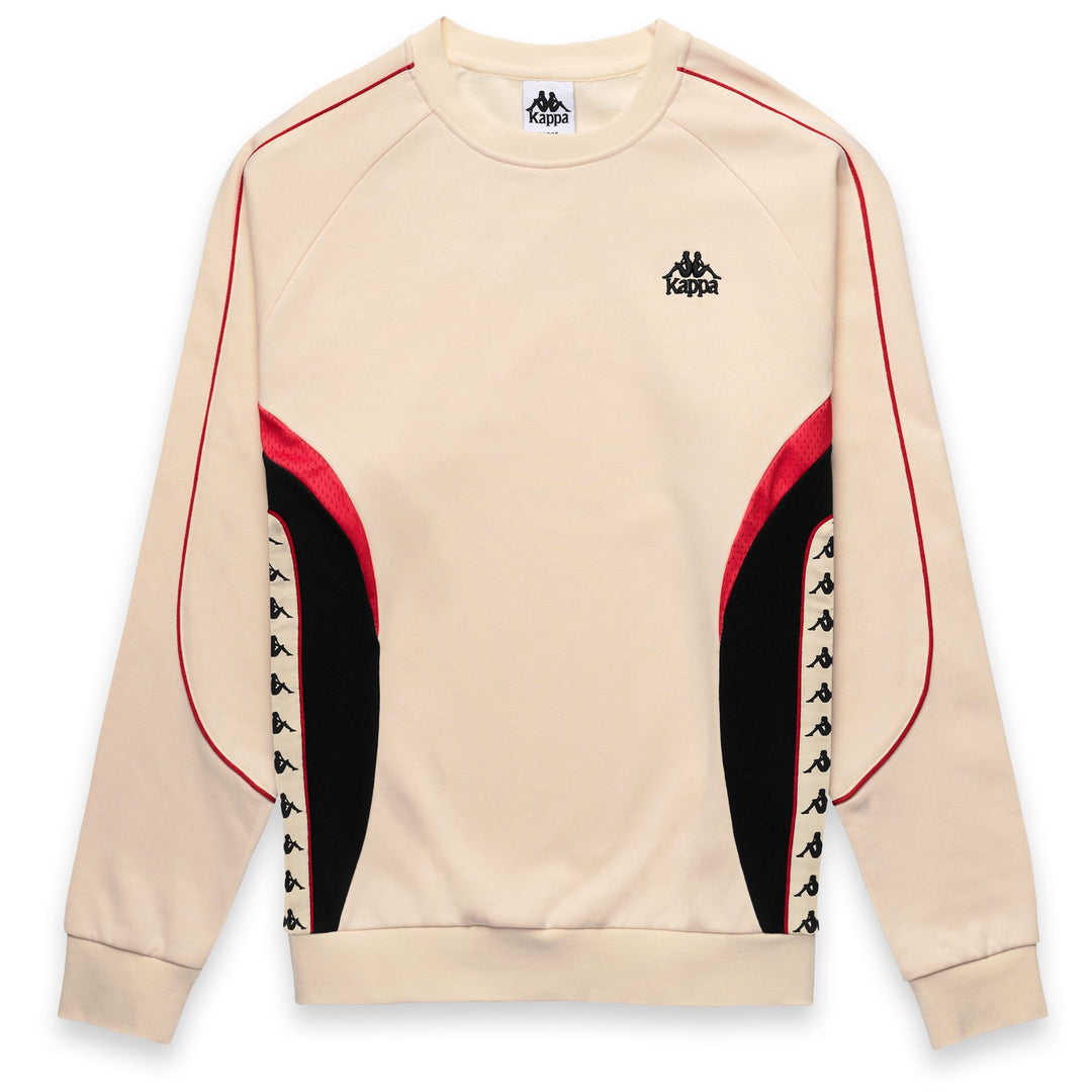 Beige Men's Comfort Fit Sportswear Jumper with Mesh Inserts main