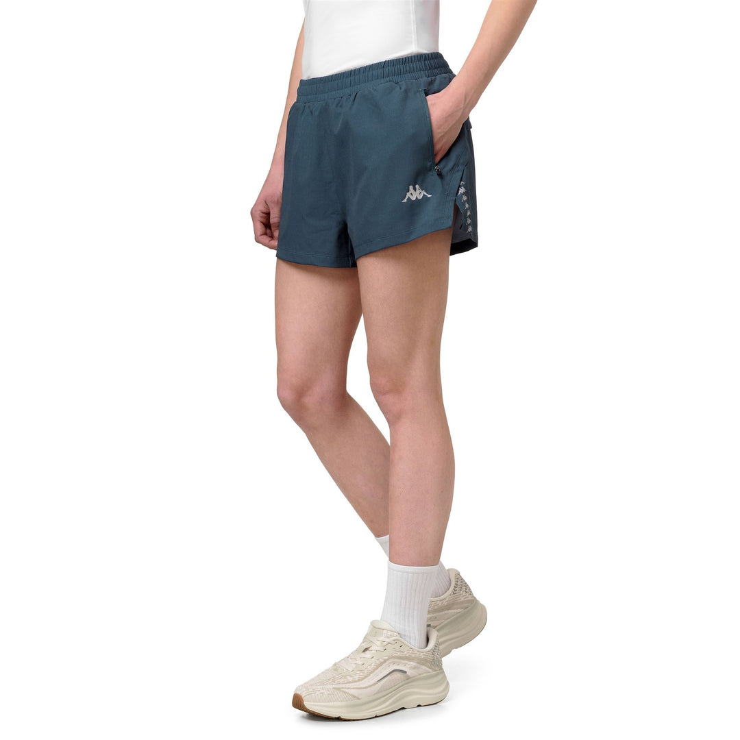 Blue Women's Regular Fit Sport Shorts in Woven Ripstop Fabric main