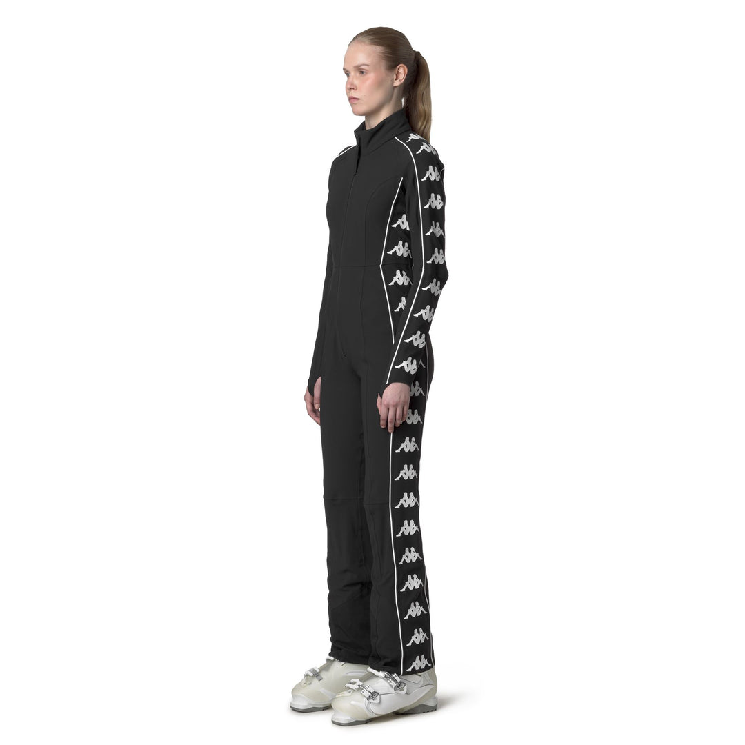 Black and white Women's Slim Fit Track Suit for Sports main