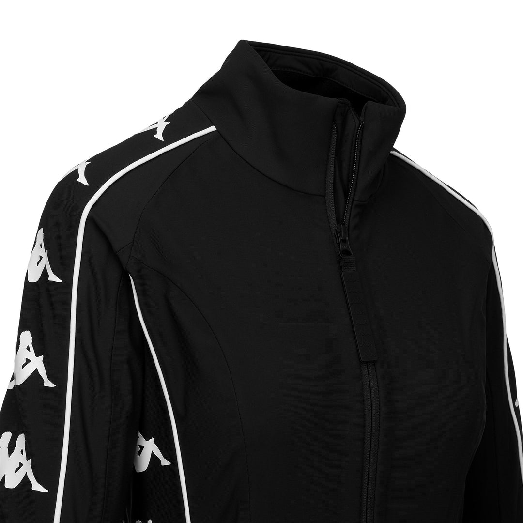 Black and white Women's Slim Fit Track Suit for Sports main