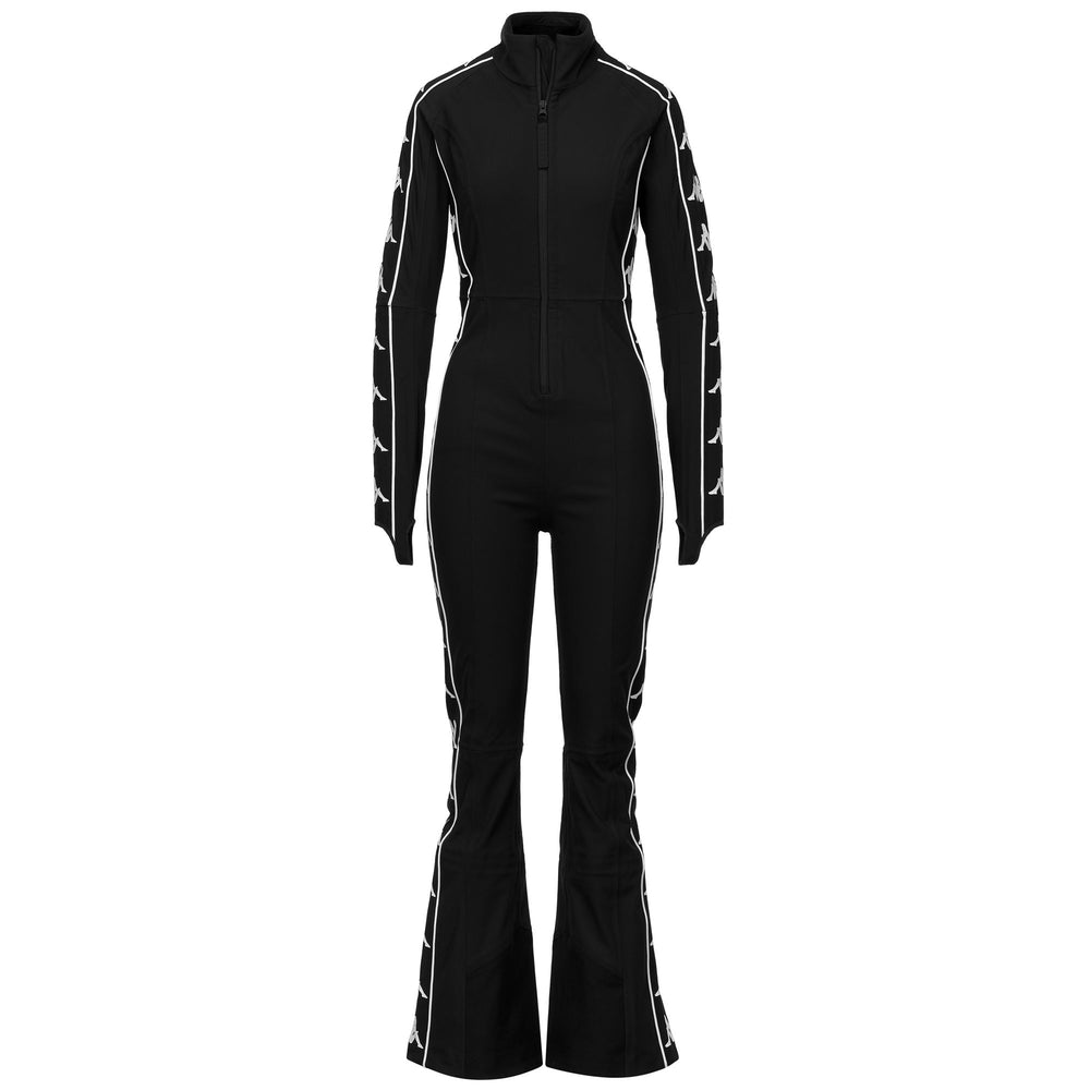 Survêtement de ski noir pour femme, coupe ajustée et tissu extensible 02