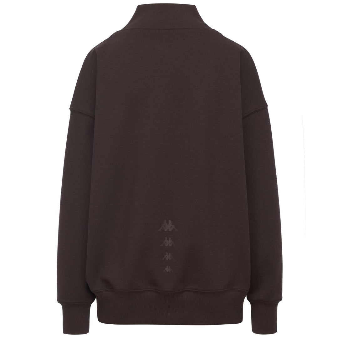 Brown Women's Oversized Half-Zip Fleece Jumper main
