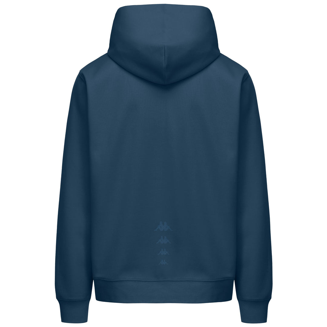 Sudadera con capucha azul de corte regular para hombre en tejido interlock para entrenamiento main