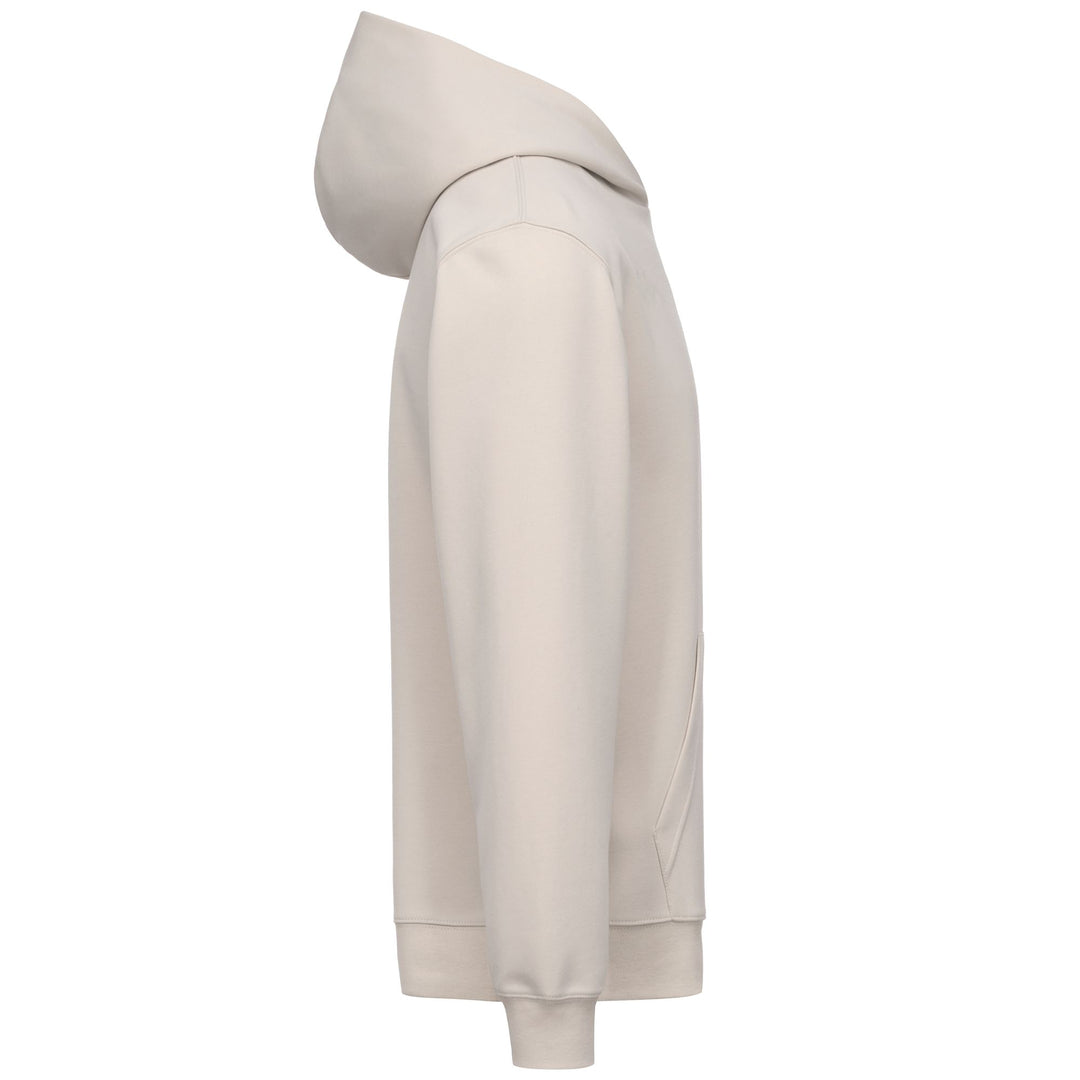 Sudadera con capucha de felpa beige para hombre, corte regular, estilo casual. main