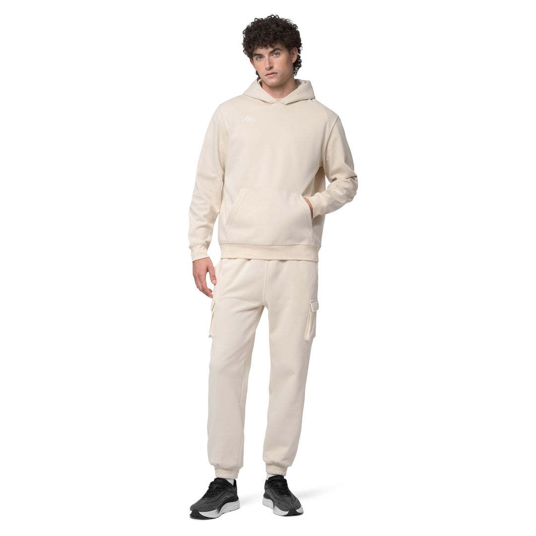 Beige Men's Regular Fit Casual Fleece Hoodie 01