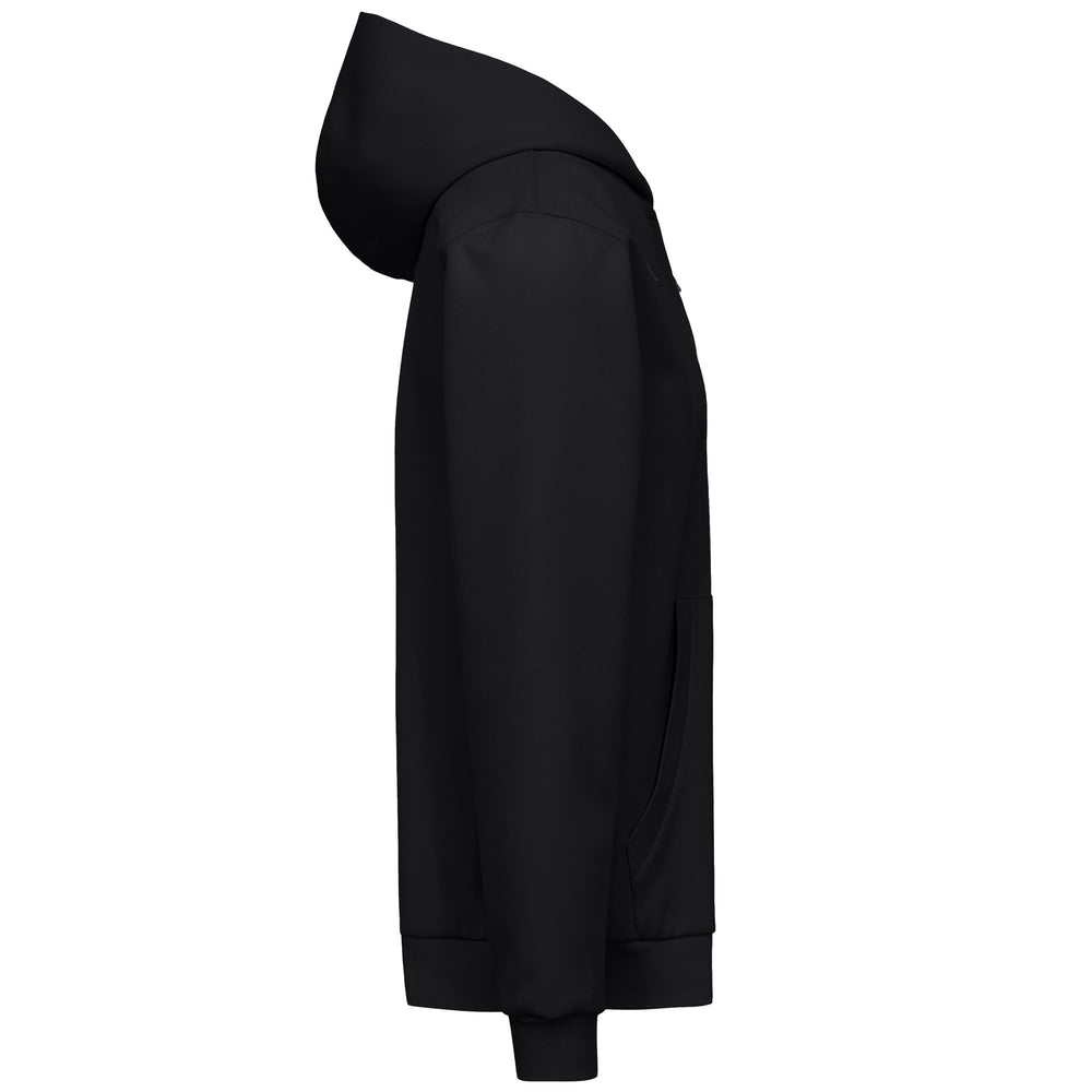 Black Men's Regular Fit Fleece Hoodie with Pockets 02