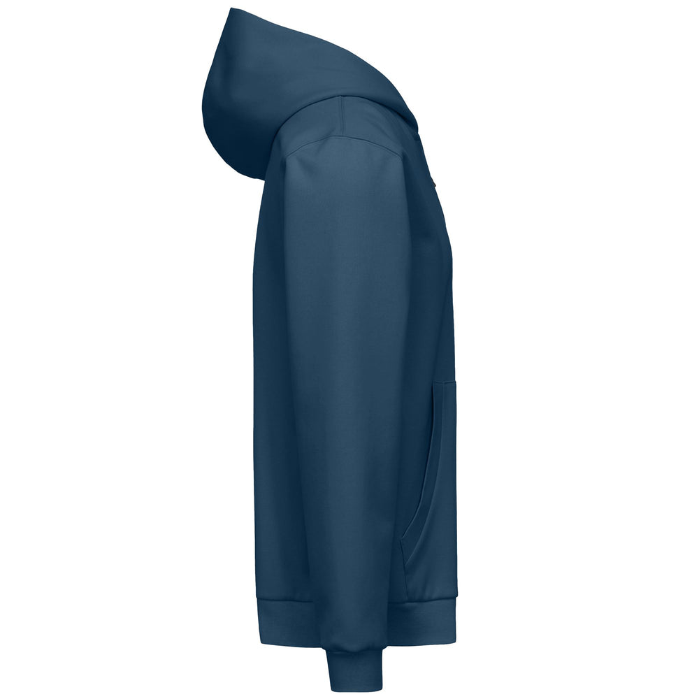 Blue Men's Regular Fit Hoodie with Full Zip in Interlock Fabric 02