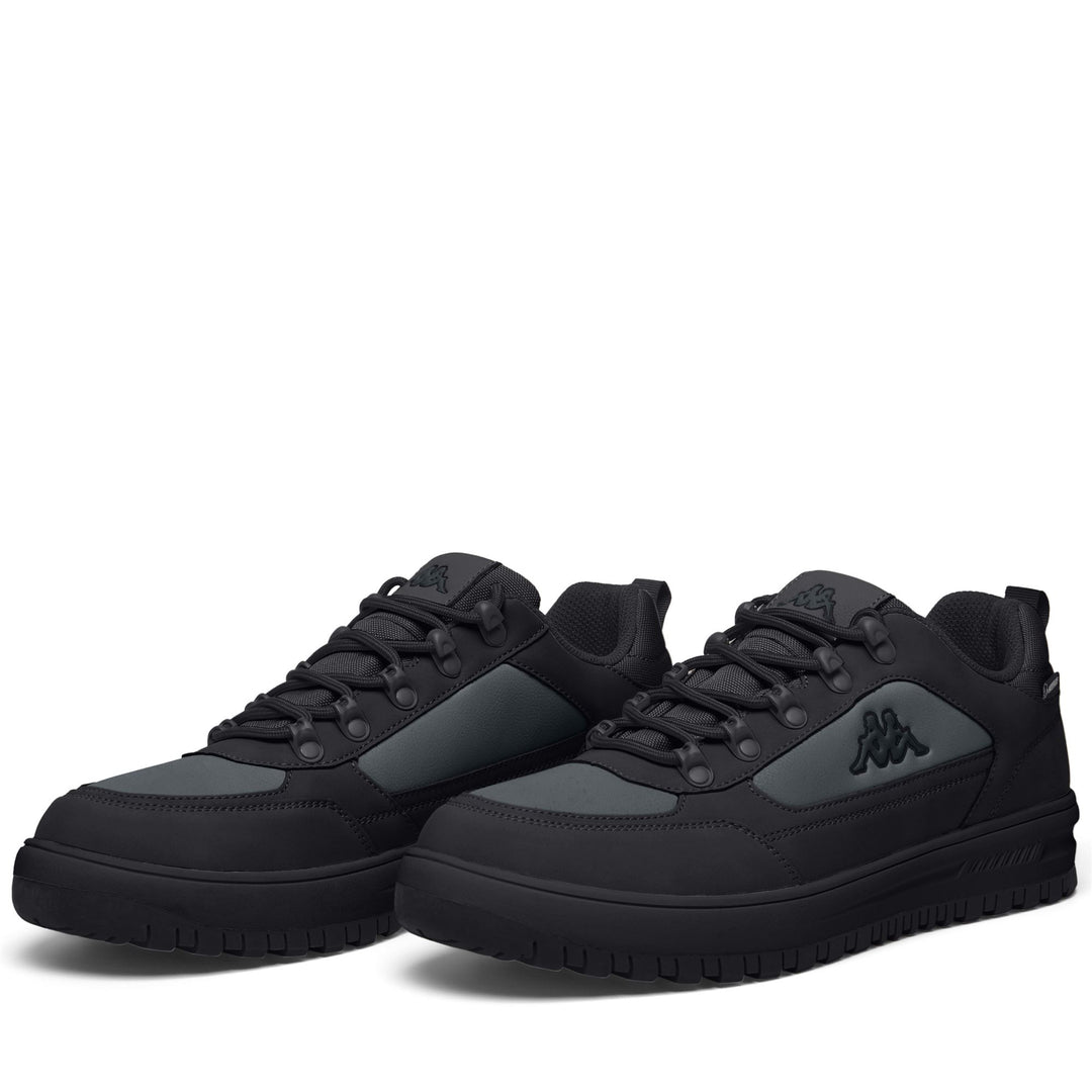 Black and Grey Unisex Waterproof Low Cut Sneakers 01