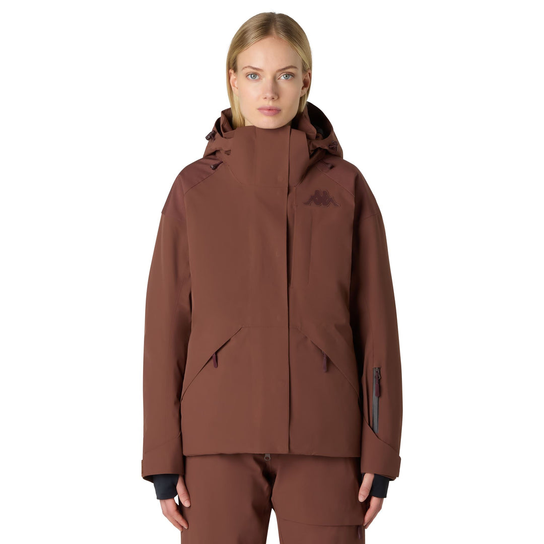 Brown Women's Slim Fit Insulated Ski Jacket with Thermolite Insulation main