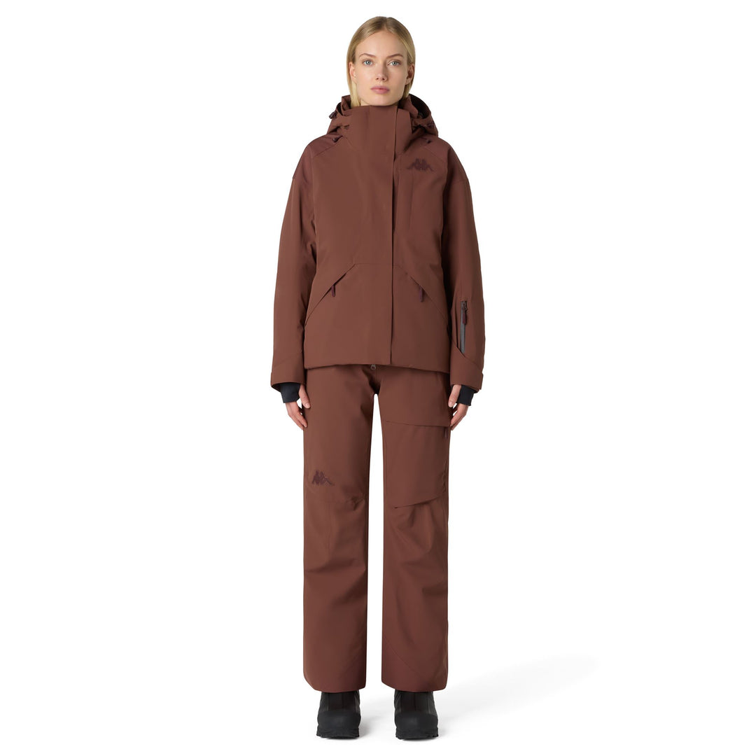 Brown Women's Slim Fit Insulated Ski Jacket with Thermolite Insulation main