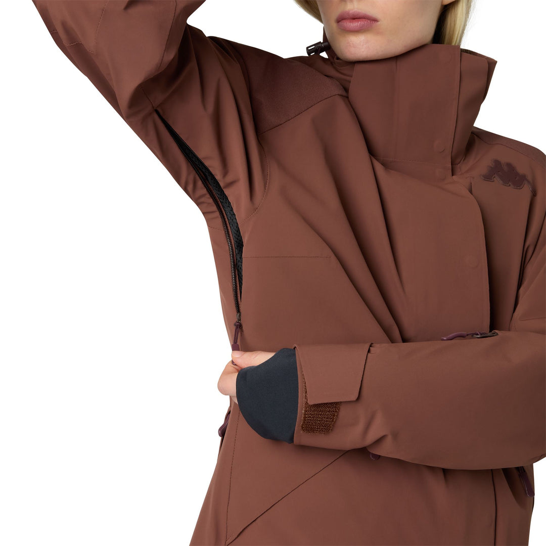 Brown Women's Slim Fit Insulated Ski Jacket with Thermolite Insulation main