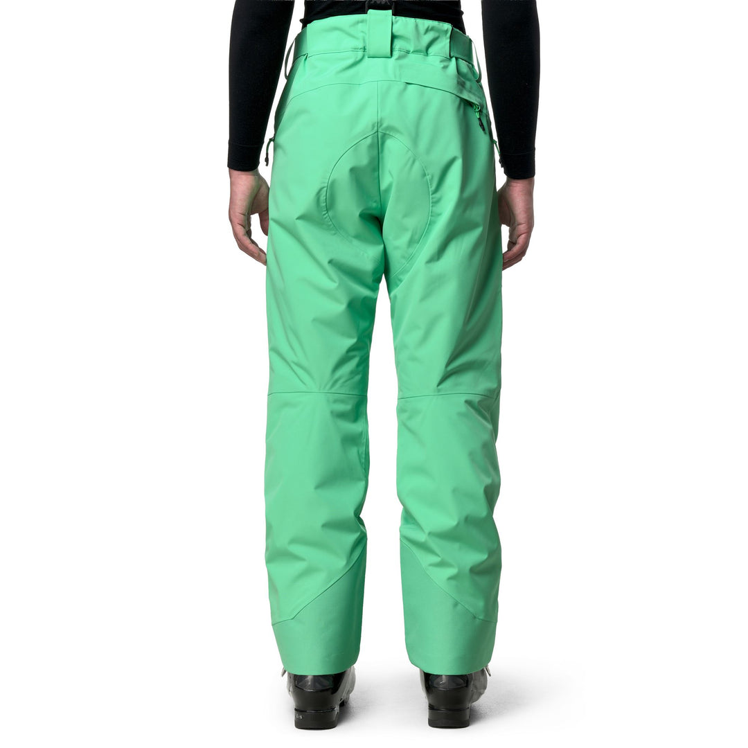 Green unisex waterproof padded sport trousers with adjustable waist main
