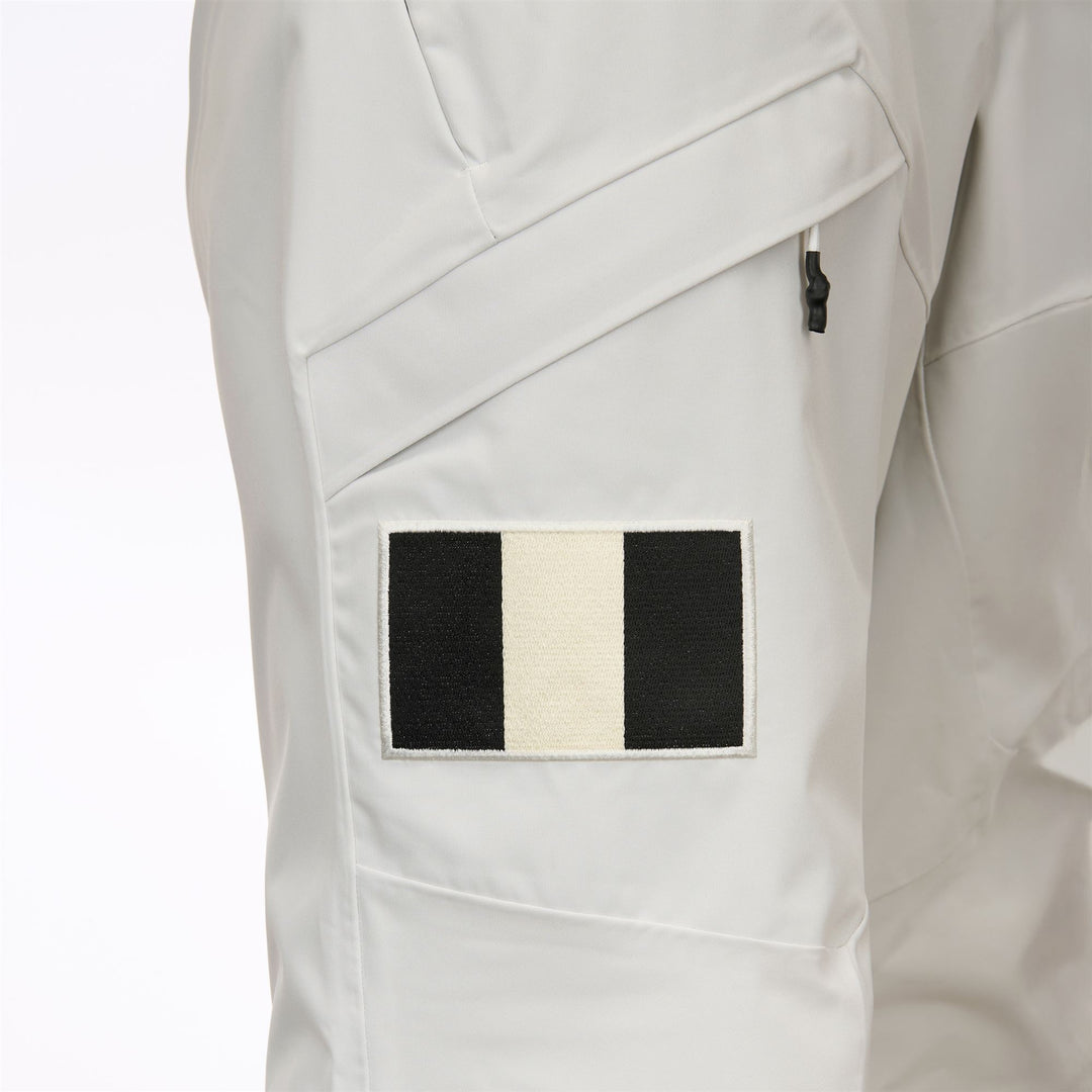 White Unisex Padded Ski Trousers with Waterproof Protection main