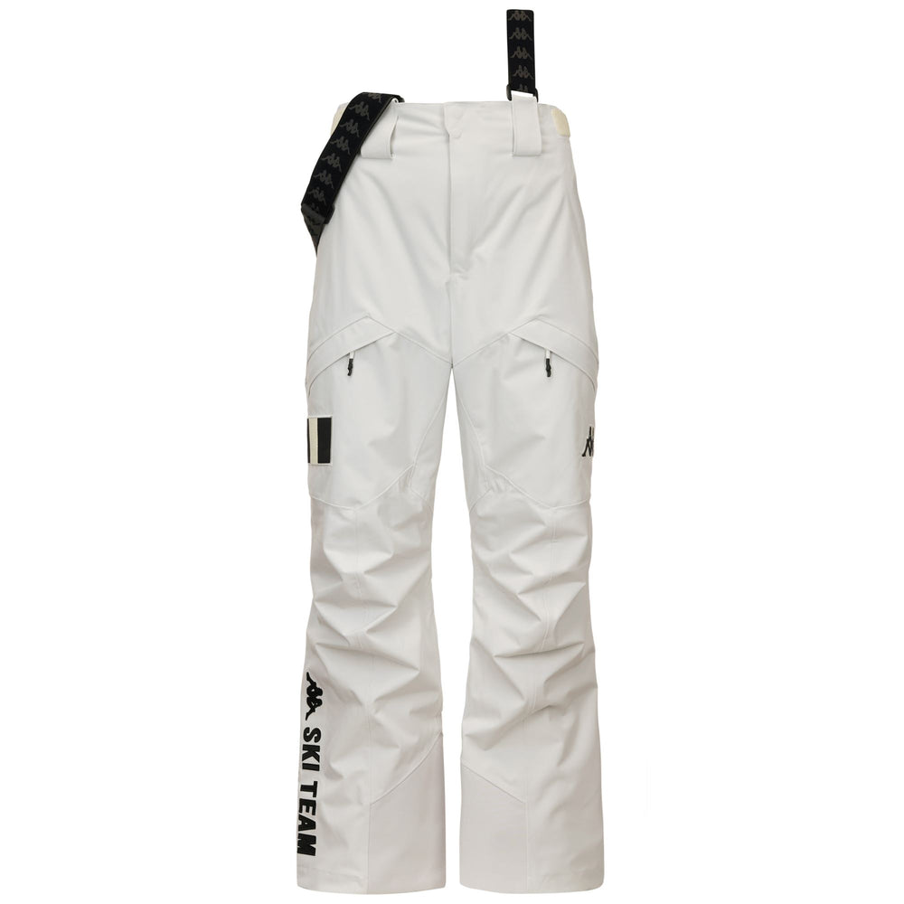 White Unisex Padded Ski Trousers with Waterproof Protection 02