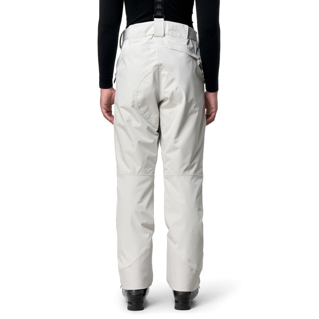 Pantalon de ski blanc unisexe avec protection imperméable et isolation main
