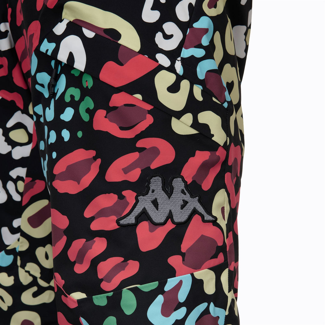 Black and Orange Unisex Waterproof Sport Trousers with Padding main