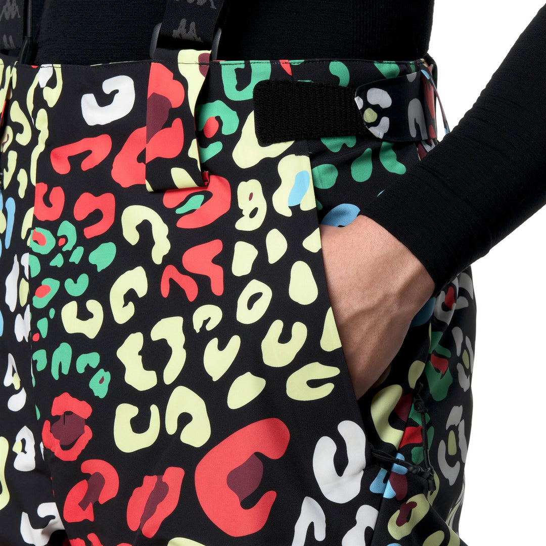 Black and Orange Unisex Waterproof Sport Trousers with Padding main