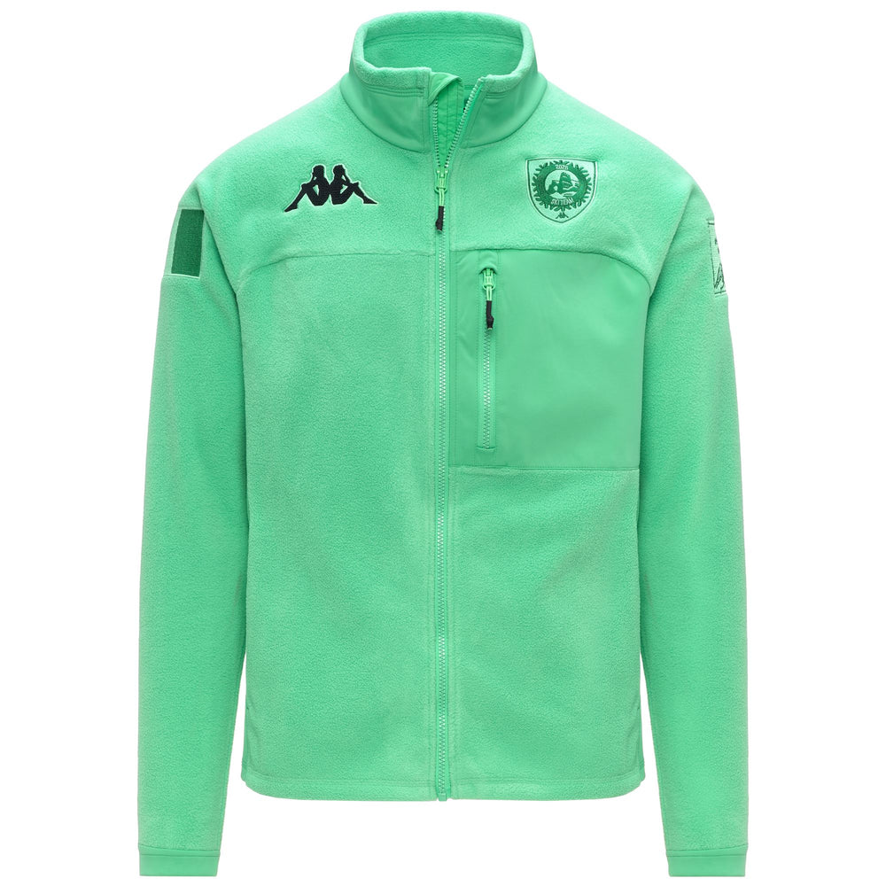 Irish green Unisex Fleece Jacket with Pockets 02