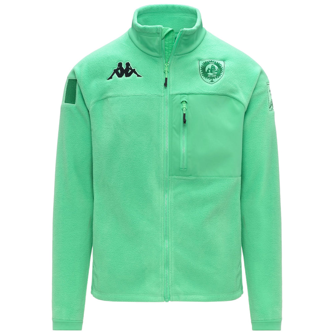 Irish green Unisex Fleece Jacket with Pockets main