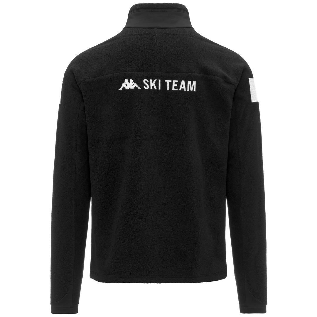 Veste polaire de ski unisexe noire avec empiècements en tissu extensible main