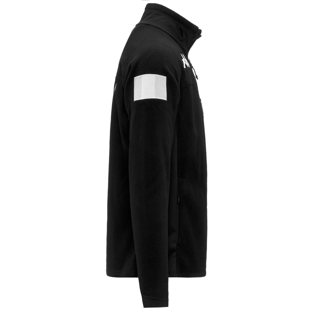 Black and White Unisex Fleece Jacket with Zip Pockets main