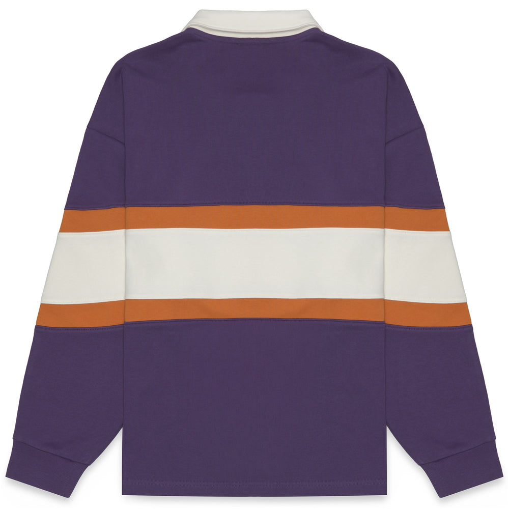 AUTHENTIC ORSEN - Fleece - Pull Over - Man - Violet Anil-White Natural-Orange Desert 02