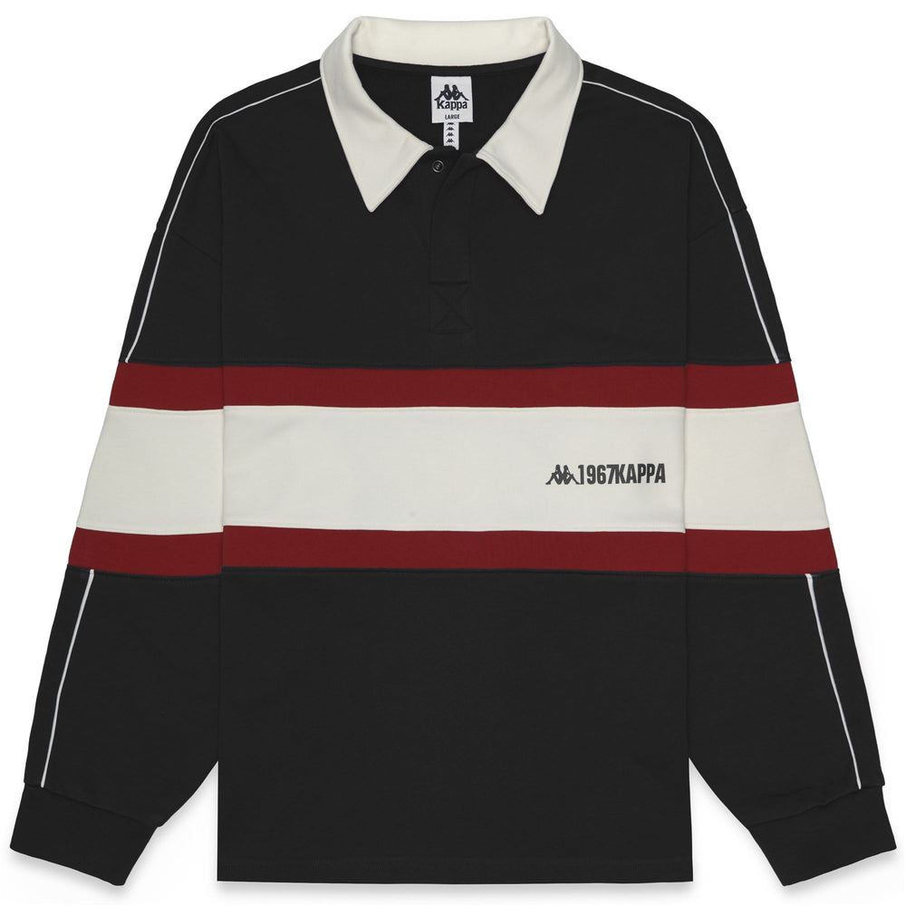 AUTHENTIC ORSEN - Fleece - Pull Over - Man - Black-White Natural-Red Winery 02