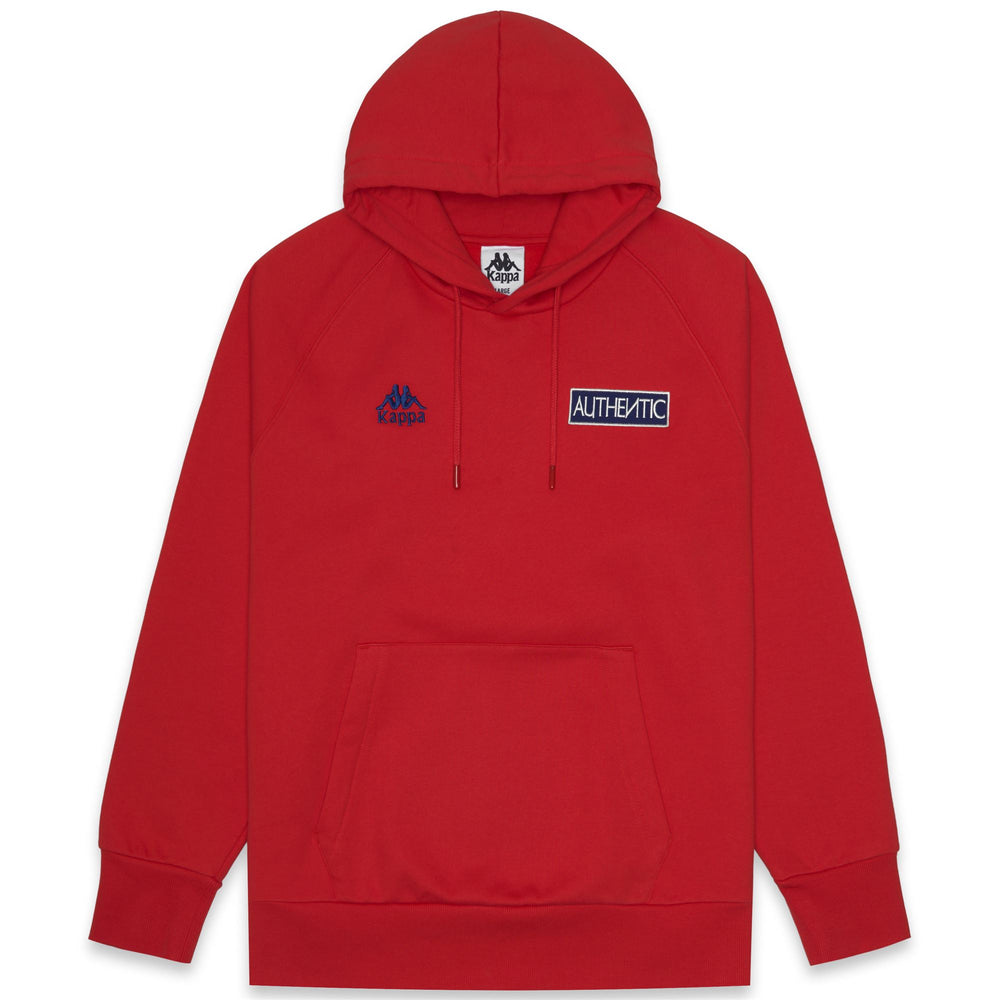 Felpa con cappuccio sportiva oversize da uomo rossa 02