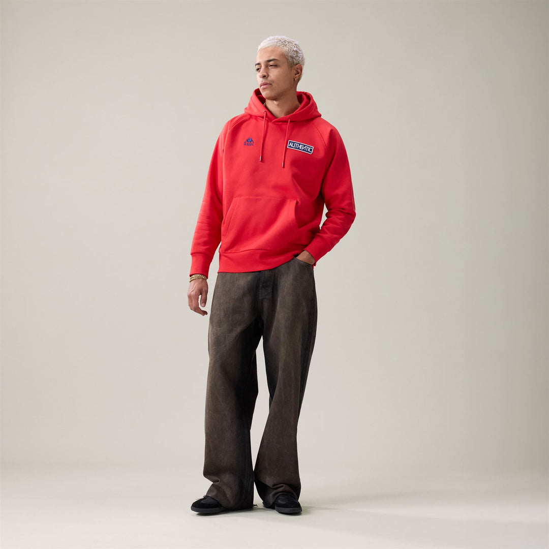Red Men's Oversize Sportswear Fleece Hoodie main