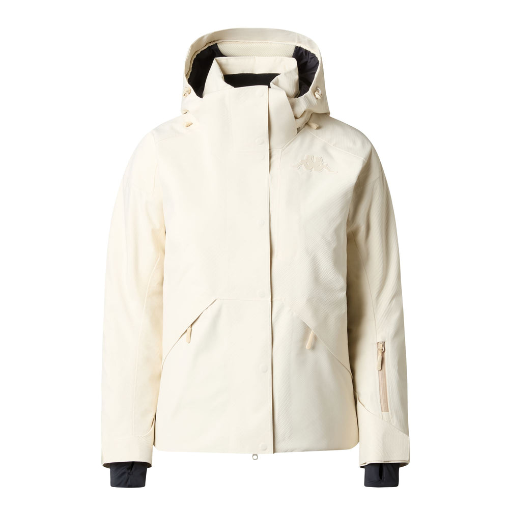 Beige Women's Slim Fit Insulated Ski Jacket with Advanced Features 02