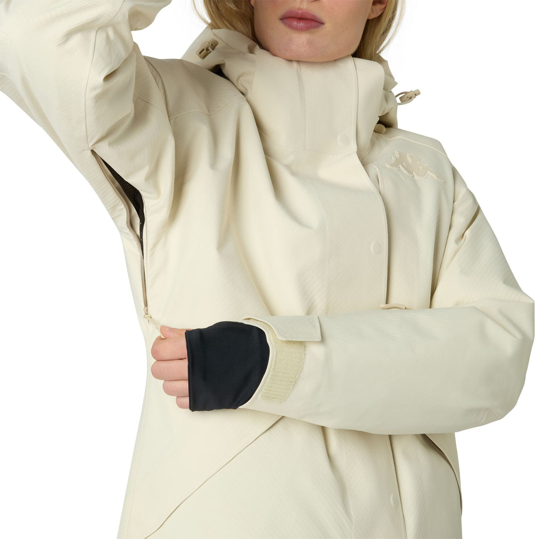 Beige Women's Slim Fit Insulated Ski Jacket with Advanced Features main