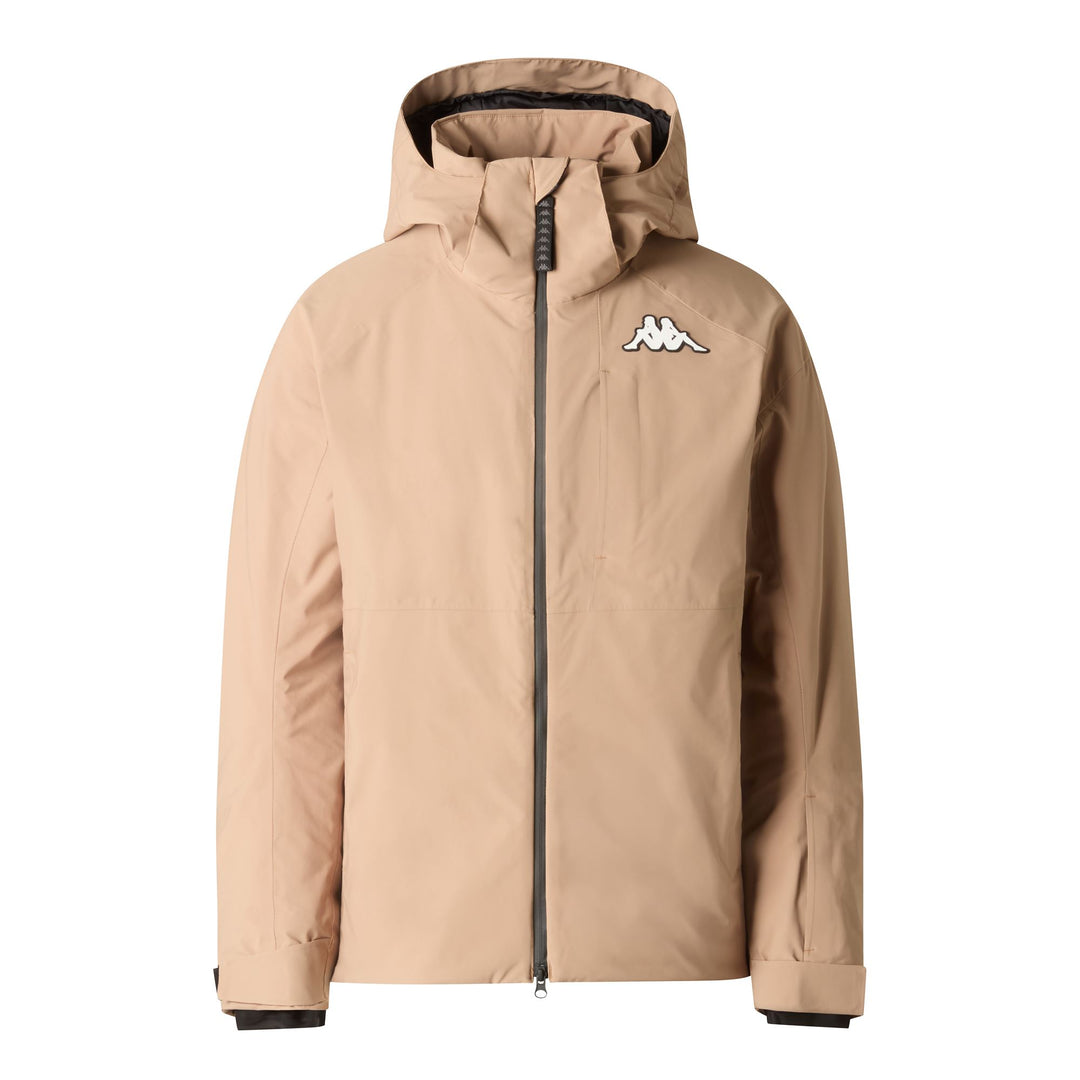 Beige Men's Slim Fit Insulated Ski Jacket with Waterproof Protection main