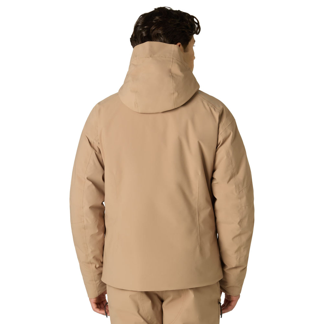 Beige Men's Slim Fit Insulated Ski Jacket with Waterproof Protection main