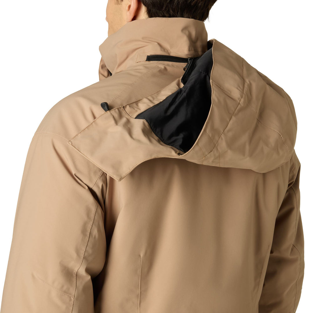 Beige Men's Slim Fit Insulated Ski Jacket with Waterproof Protection main