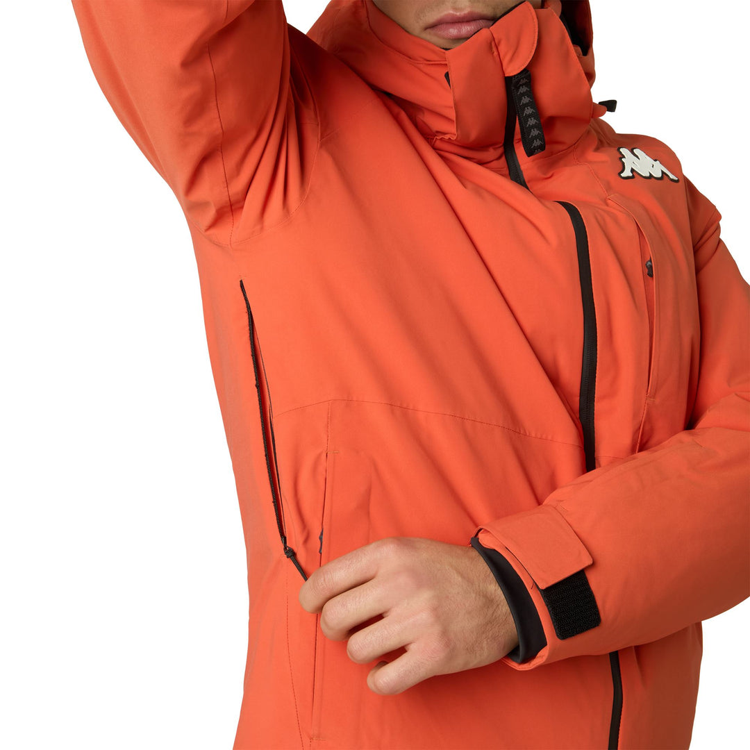 Orange Men's Slim Fit Insulated Ski Jacket with Waterproof Protection main