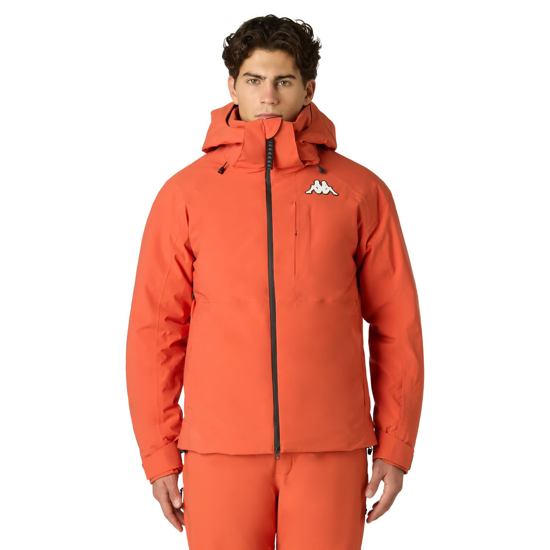 Orange Men's Slim Fit Insulated Ski Jacket with Waterproof Protection 01