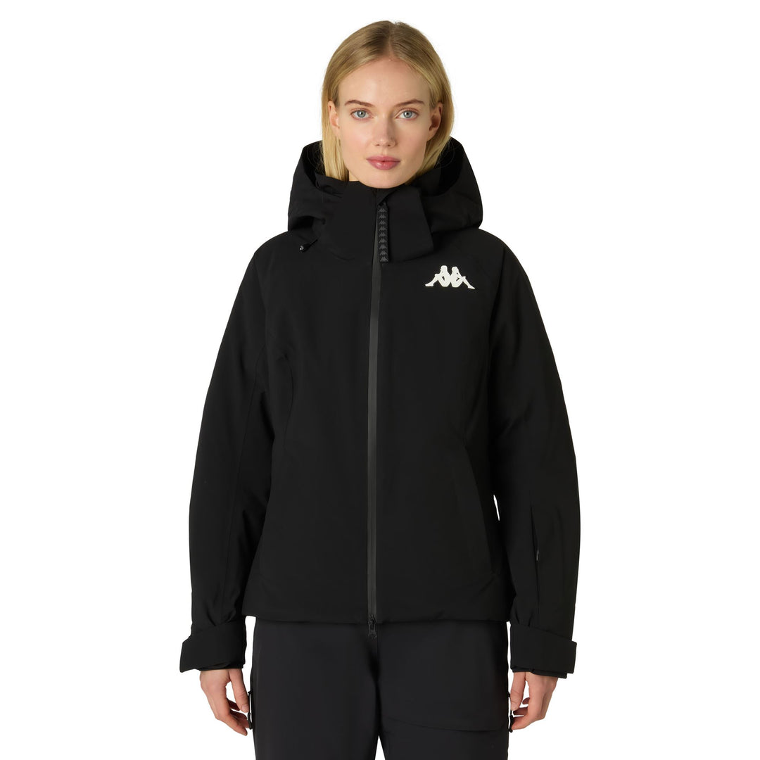 Black Women's Slim Fit Insulated Ski Jacket with Weather Protection 01