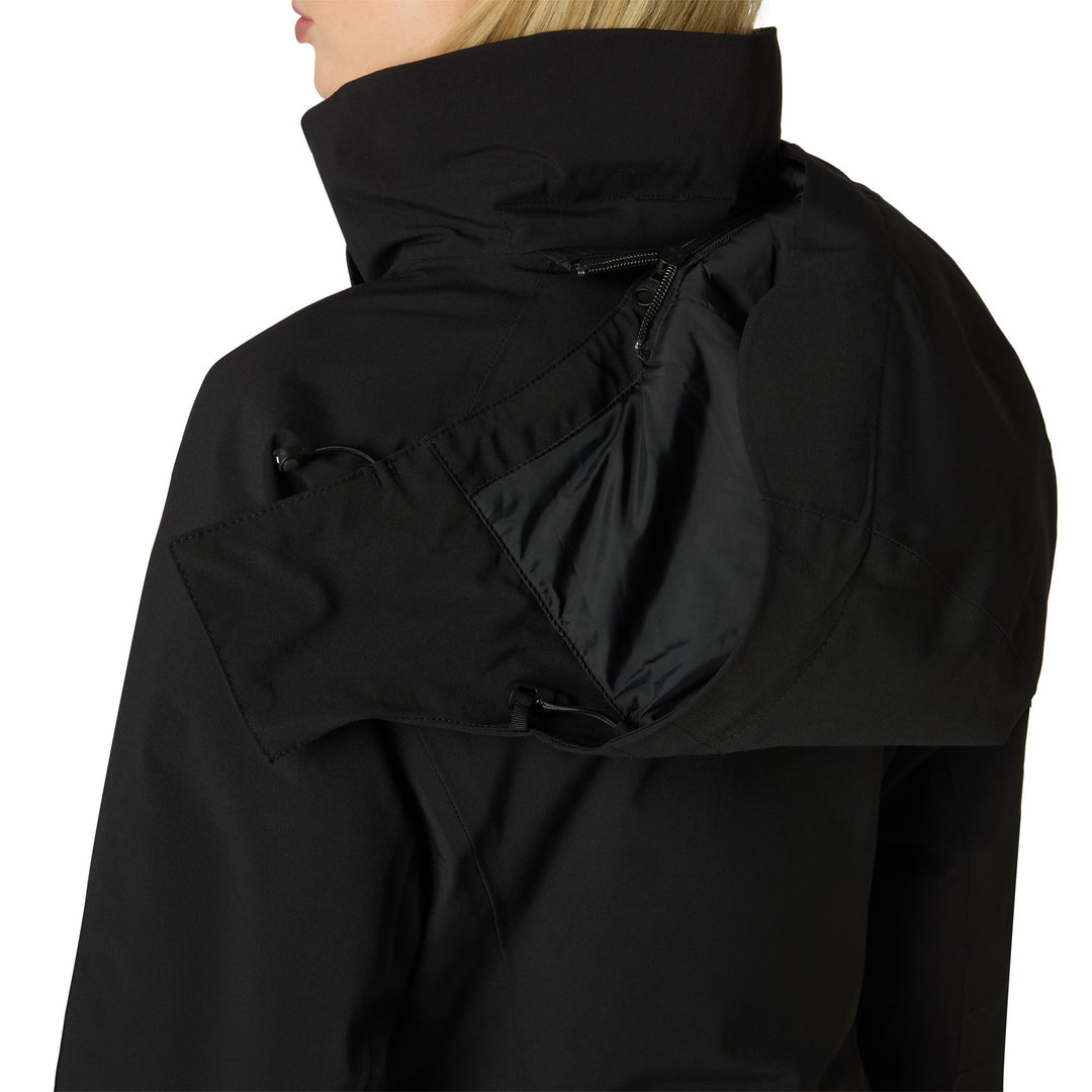 Black Women's Slim Fit Insulated Ski Jacket with Weather Protection main
