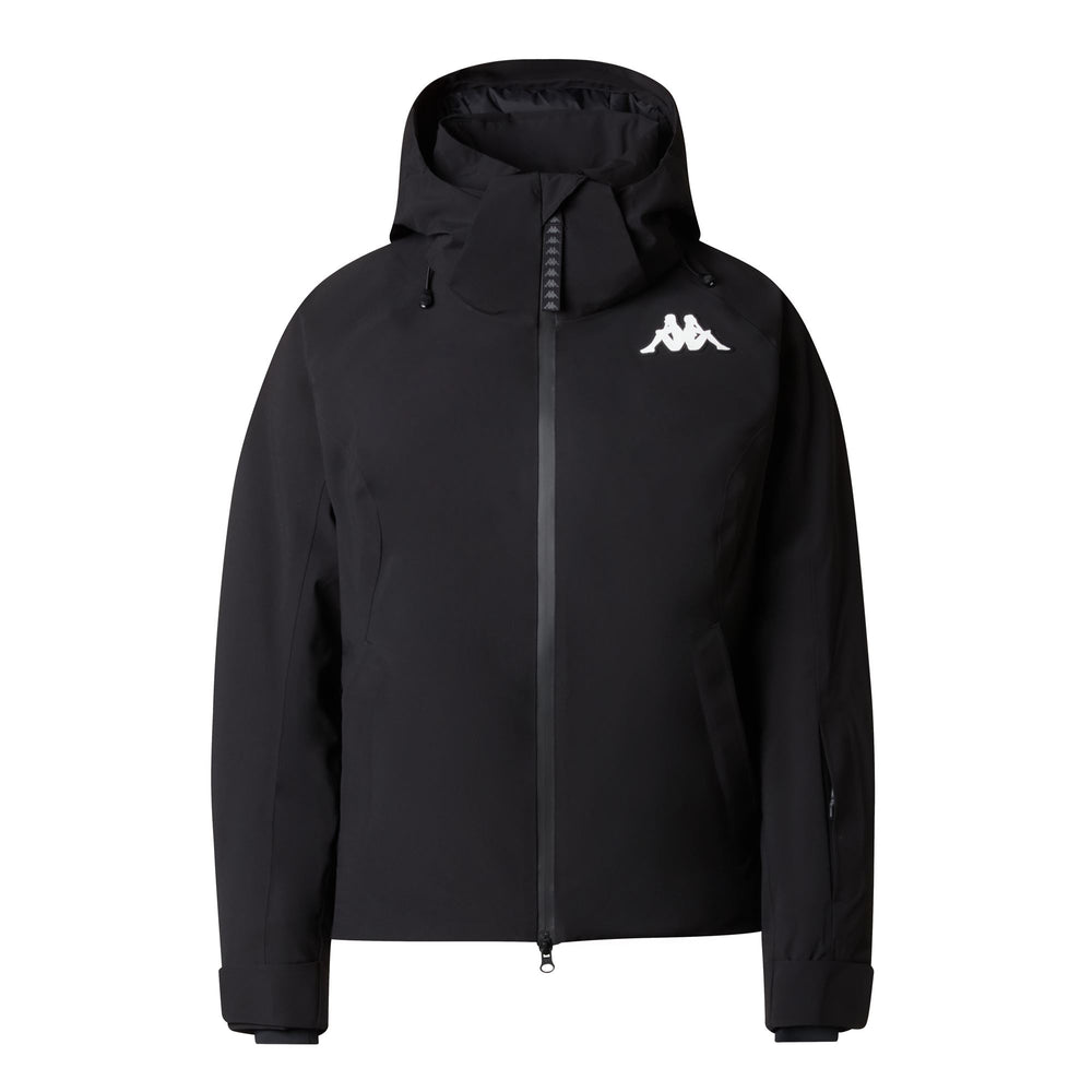 Black Women's Slim Fit Insulated Ski Jacket with Weather Protection 02