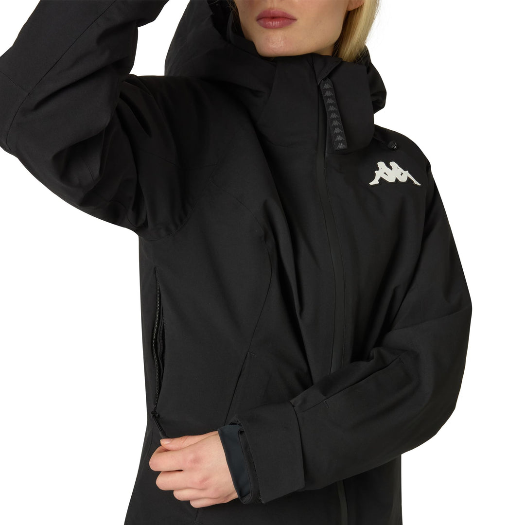 Black Women's Slim Fit Insulated Ski Jacket with Weather Protection main