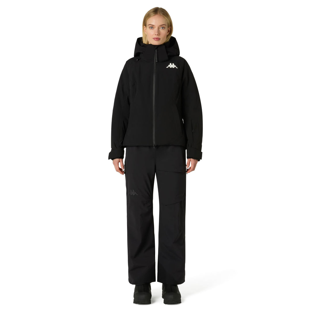 Black Women's Slim Fit Insulated Ski Jacket with Weather Protection main